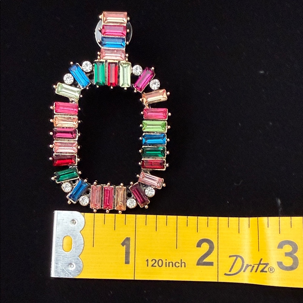 Multicolor Geometric Earrings - image 3